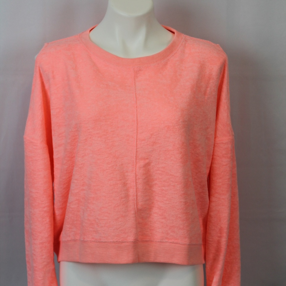 Aeropostale Cold Shoulder Top Peach Terry Cloth XL